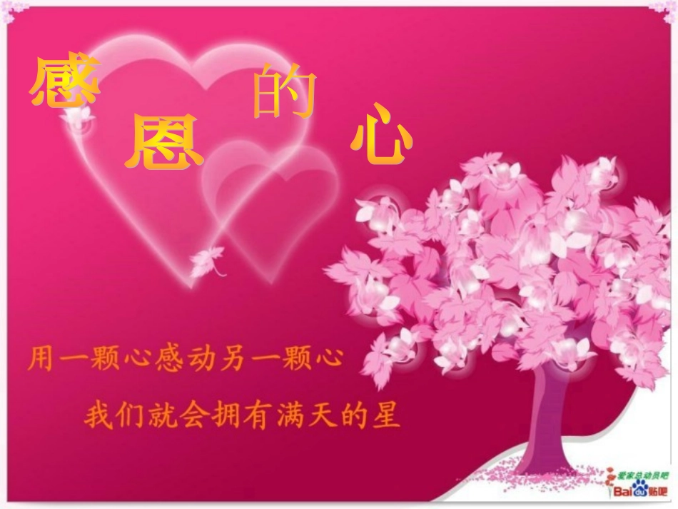 感恩的心班会PPT_第1页