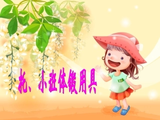 托、小班早锻炼用具