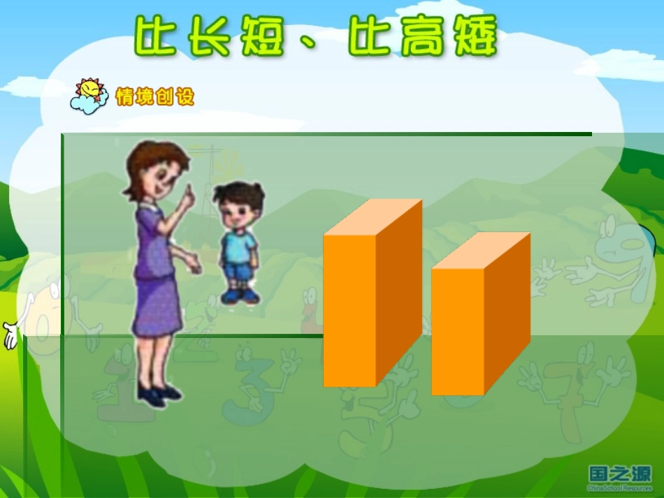 小学数学一年级上册《比长短、比高矮》课件之7_第3页