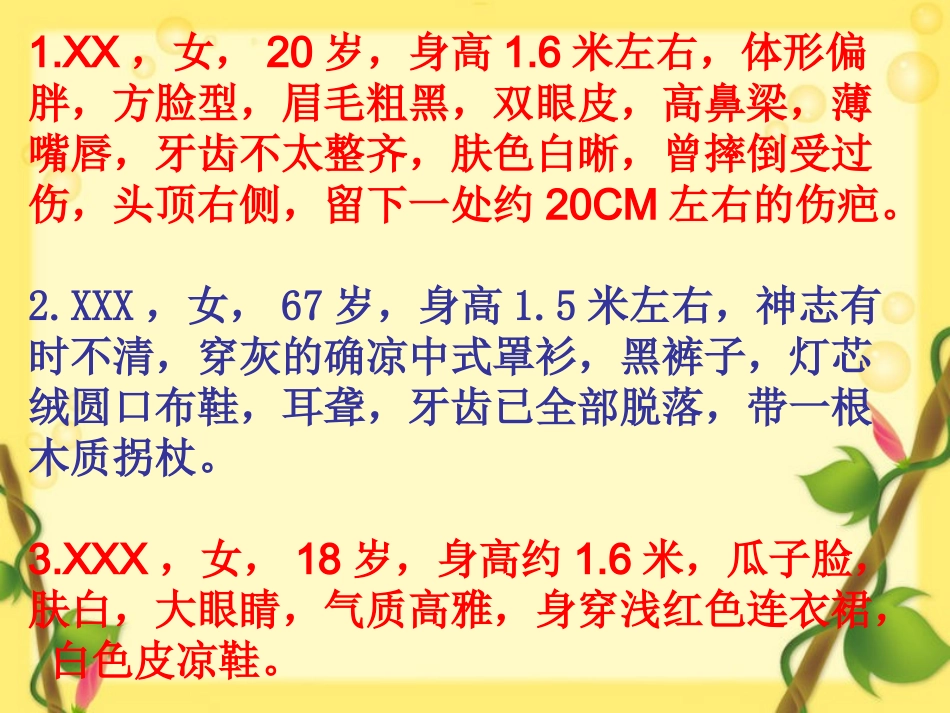人物外貌描写上课_第1页