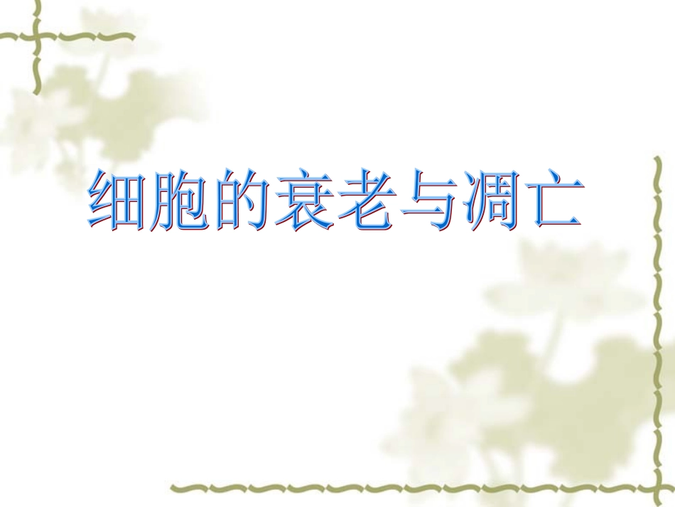 细胞的衰老和凋亡_第3页