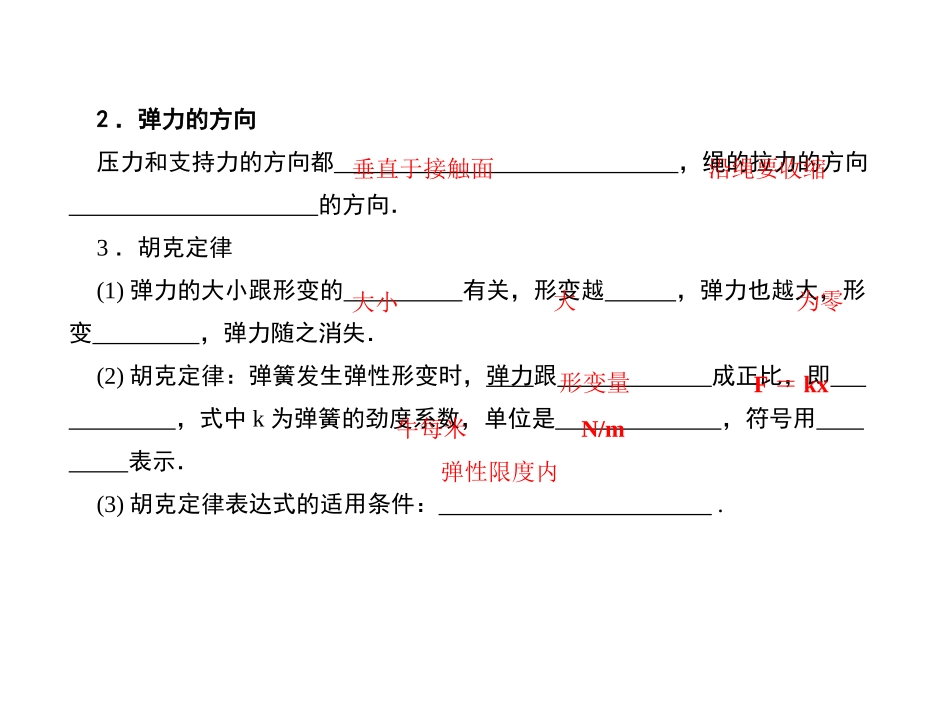 物理：２．３《弹力》课件（教科版必修1）_第2页