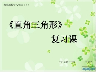 《直角三角形》复习课