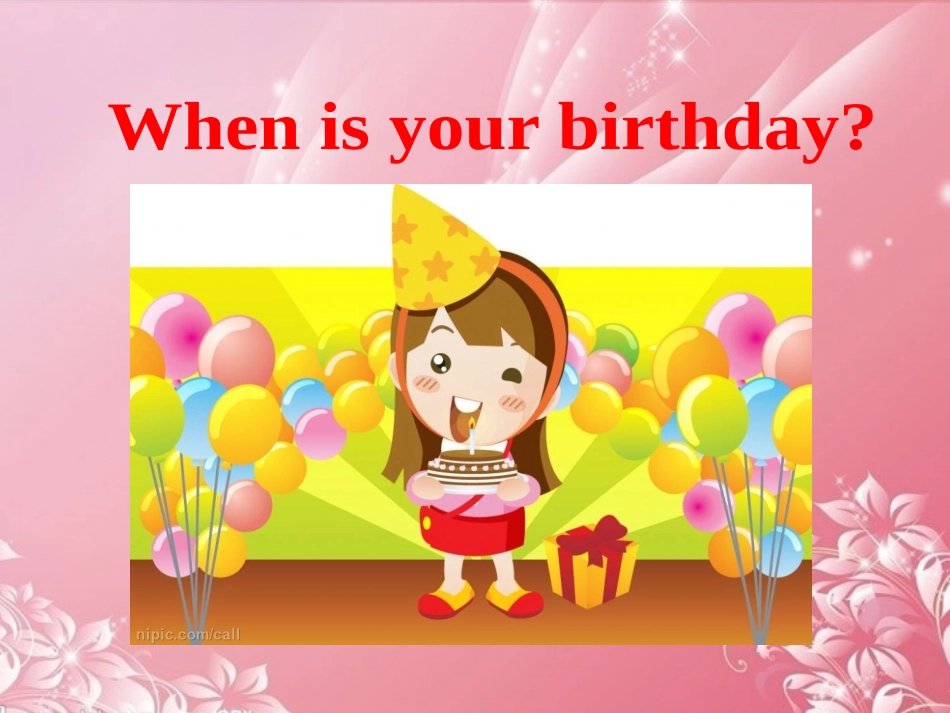 七年级英语上册Unit8WhenisyourbirthdaySectionA-1_第3页