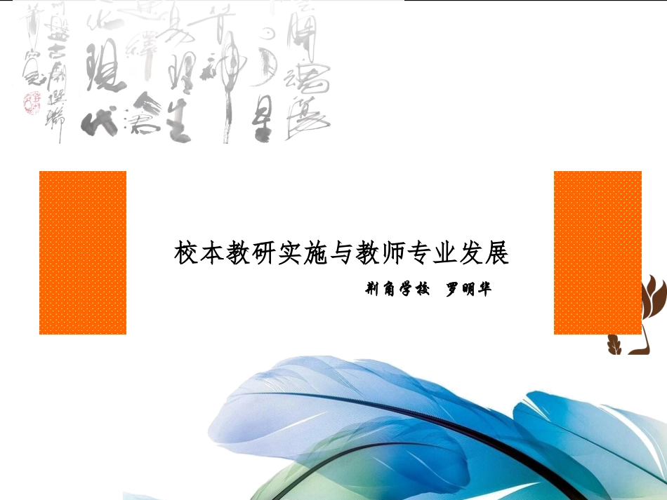 校本教研实施与教师专业发展（课件）_第1页