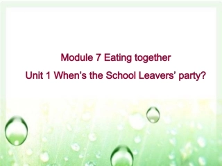 外研版九年级下Module7Unit1课件