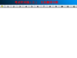 文言文阅读考点针对练（三）文言翻译与断句