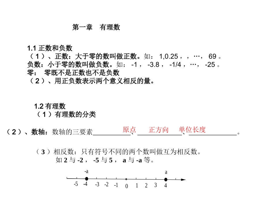 人教版初一数学知识点(上)_第2页