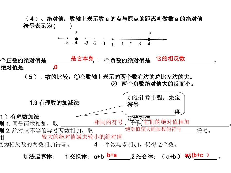 人教版初一数学知识点(上)_第3页