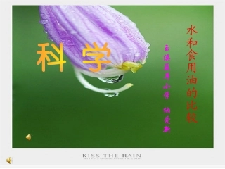 小学科学三年级上册《水和食用油的比较》课件