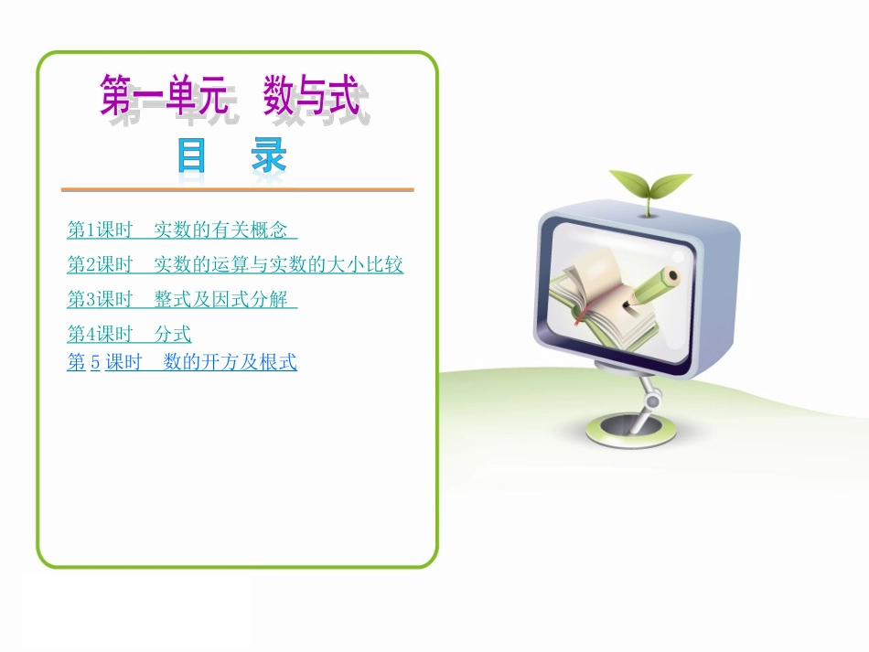 白皓+++中考复习专题1_数与式_第1页