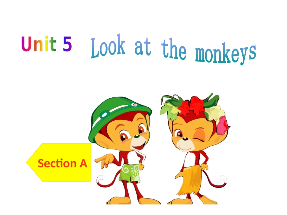 五年级英语下册Unit5LookattheMonkeysLet'slearn第二课时课件_第1页