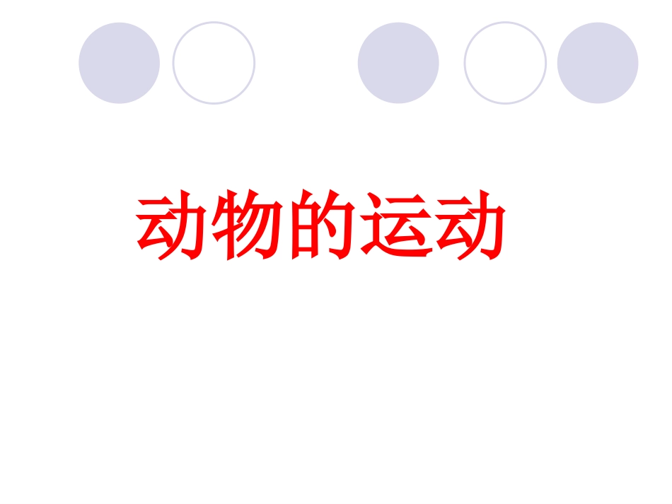 《动物的运动》课件2_第1页