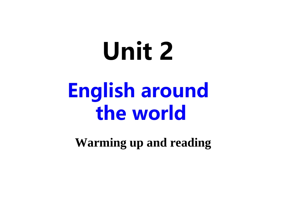人教版Module1Unit2readingTheroadtomodernEnglish_第1页