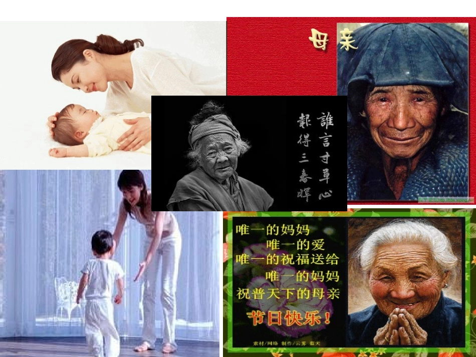 六年级语文上册第二组6怀念母亲第一课时课件 (2)_第1页