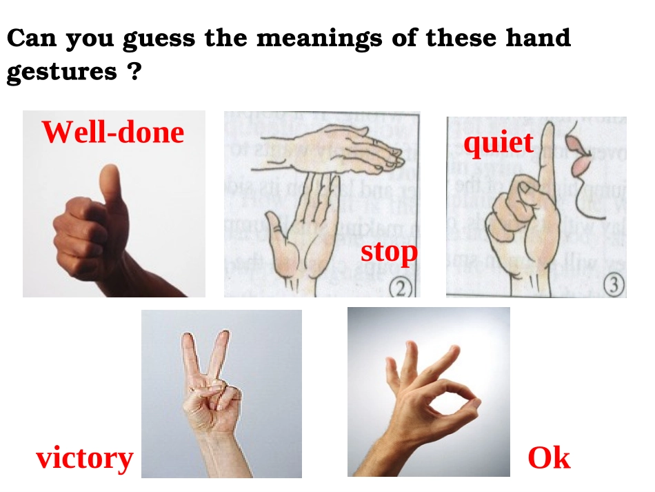 天津外研版教材第三模块身体语言与非语言交流_第2页