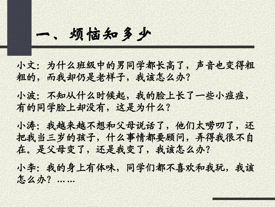 人教版-人教版七年级思想品德第四课欢快的青春节拍第一框_走进青春_课件_第3页