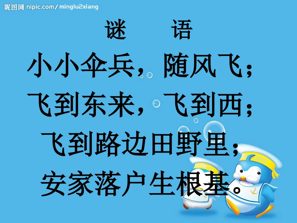 三年级语文上册第三组1蒲公英第二课时课件_第1页