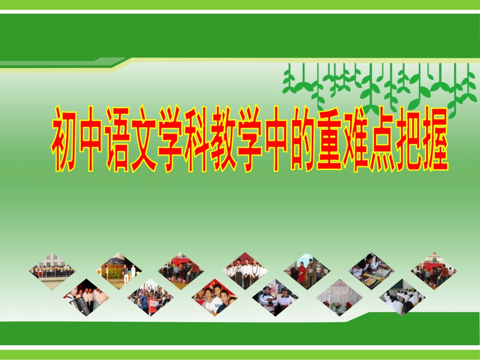 初中语文学科教学中的重难点_第1页