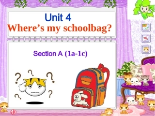 七年级上Unit4Where’smyschoolbag