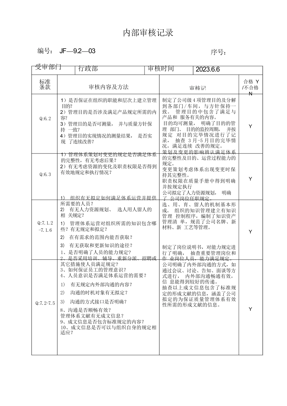 内部审核记录_第3页