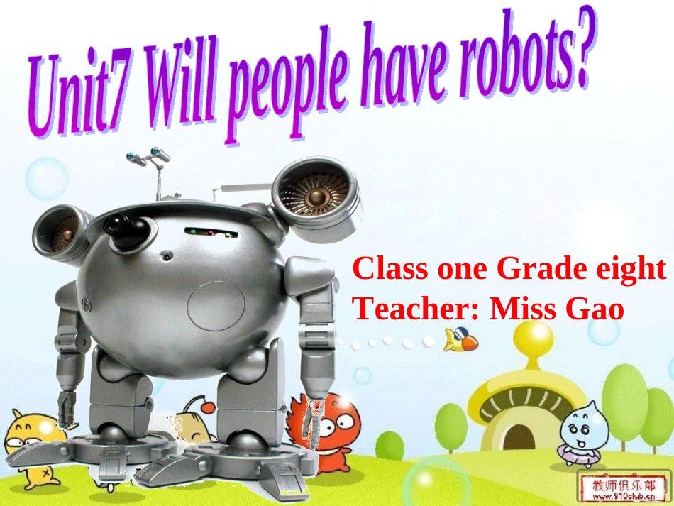 新人教版八年级英语上册Unit7_Will_people_have_robots_第1页