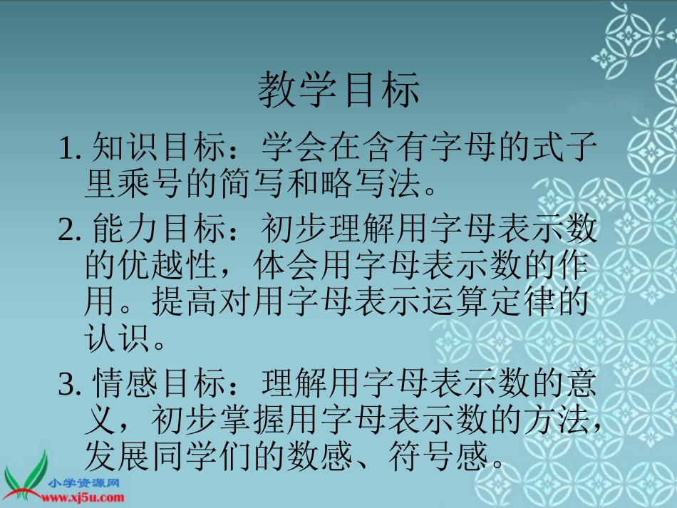 人教新课标数学五年级上册《用字母表示数1》PPT课件_第2页