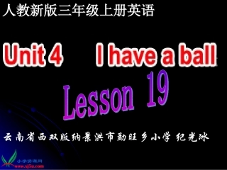 人教新版小学英语三年级上册课件Lesson19