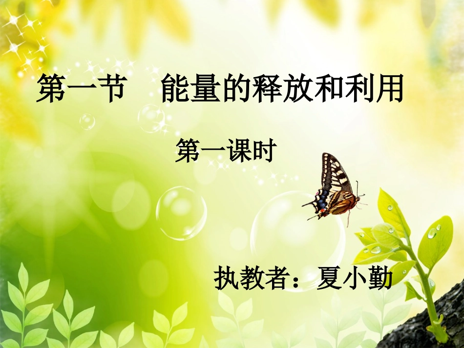 能量的释放和利用_第1页