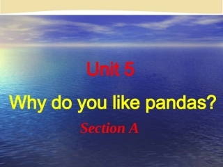 七年级英语unit_5_Why_do_you_like_pandas_？Section_A