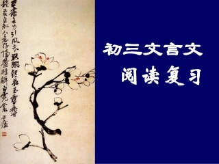 中考语文文言文复习