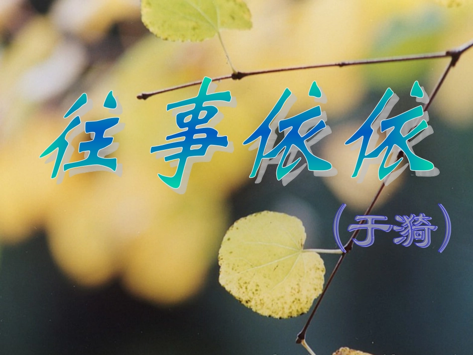 往事依依》课件2_第1页