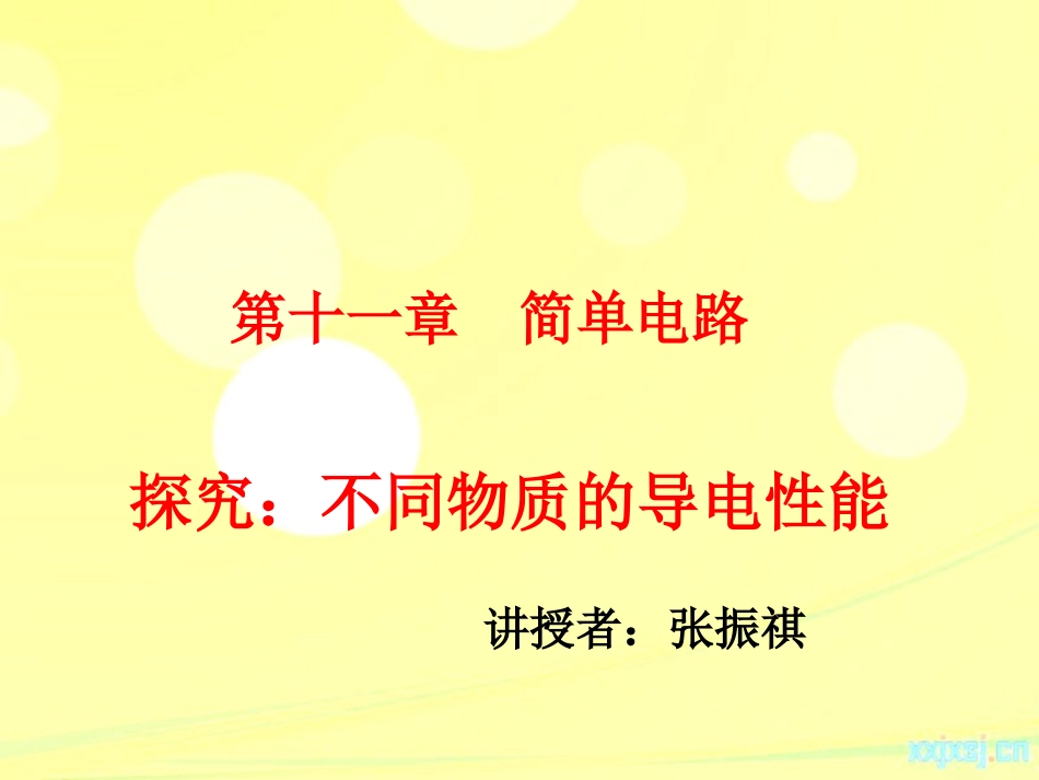 探究不同物质的导电性张振祺_第1页