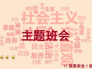 社会主义核心价值观主题班会 (2)