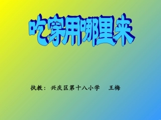 思品（吃穿用哪里来）
