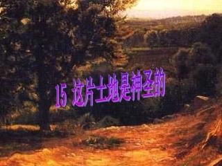 六年级语文这片土地是神圣的