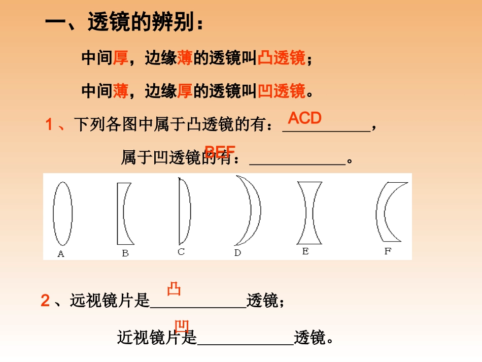 透镜及其应用复习课件_第2页