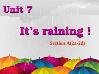七年级英It's_raining!