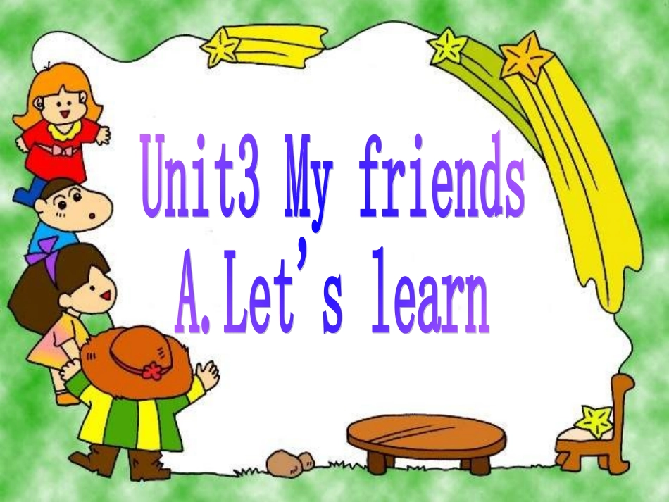 PEP小学英语四年级上册Unit3Alet'slearn_第1页