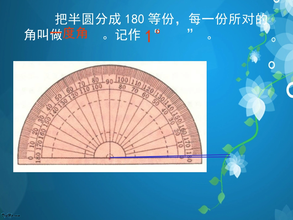 新人教版数学四年级上册《角的度量》课堂演示课件 (3)_第3页