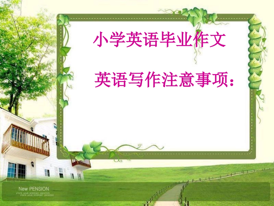 小学毕业考英语作文英语写作注意事项_第1页