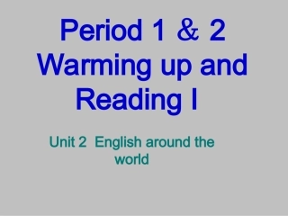 新人教必修一Unit2EnglisharoundtheWorld[全单元课件]