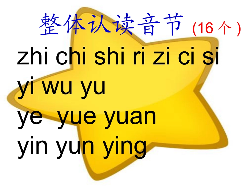 汉语拼音整体认读音节_第1页