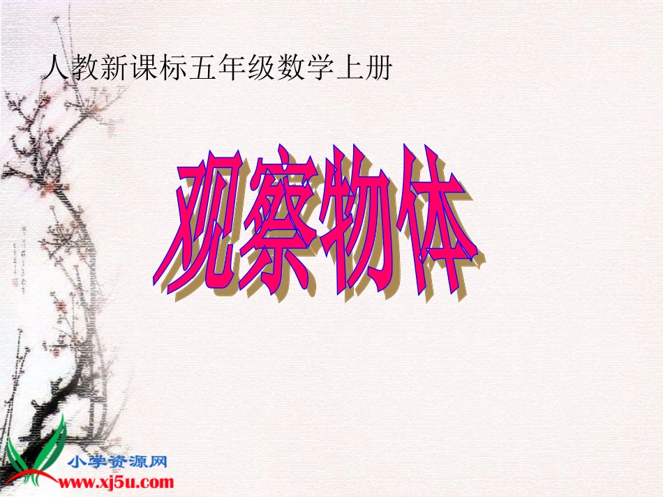 五年级数学上册观察物体课件_第1页