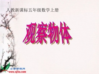 五年级数学上册观察物体课件