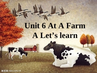 pep四年级英语下册Unit6_At_a_farm_课件