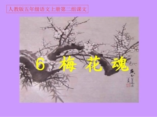 人教版五年级语文上册第二组《06梅花魂》PPT课件[1]