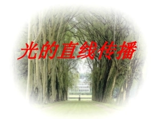 光的直线传播课件
