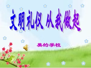 李国华十二周PPT文明礼仪