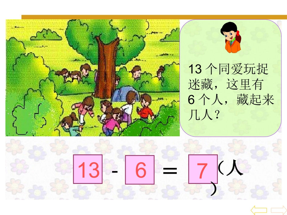 人教新课标十几减几图文应用题课件_第2页